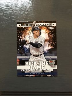 Topps Series 1 Aaron Judge Homerun challenge Card I scratched Mint