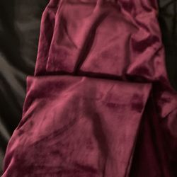 Burgundy Velvet Pants