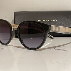 Burberry, Sunglasses, Black, OS