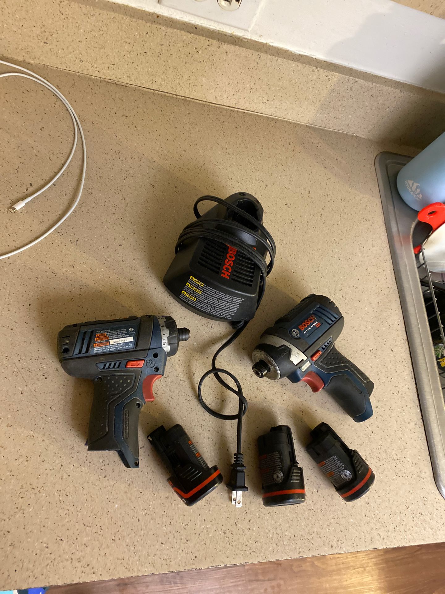 Bosch set of drill with battery and charger
