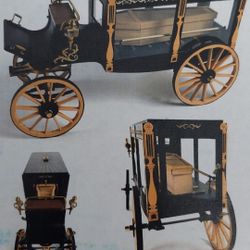 1895 Horse Drawn Hearse Wagon 1:12 Scale Wood & Metal Kit NEW