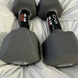 CAP Barbell 10lb & 15 LB Neoprene Dumbbell Hand Weights - 2 Pairs