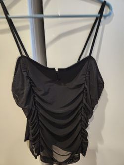 forever 21+ ruched crop tank top