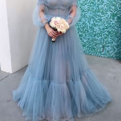 Blue Evening Gown Mila Nova