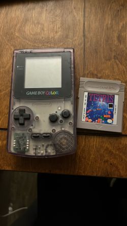 game boy color with tetris
