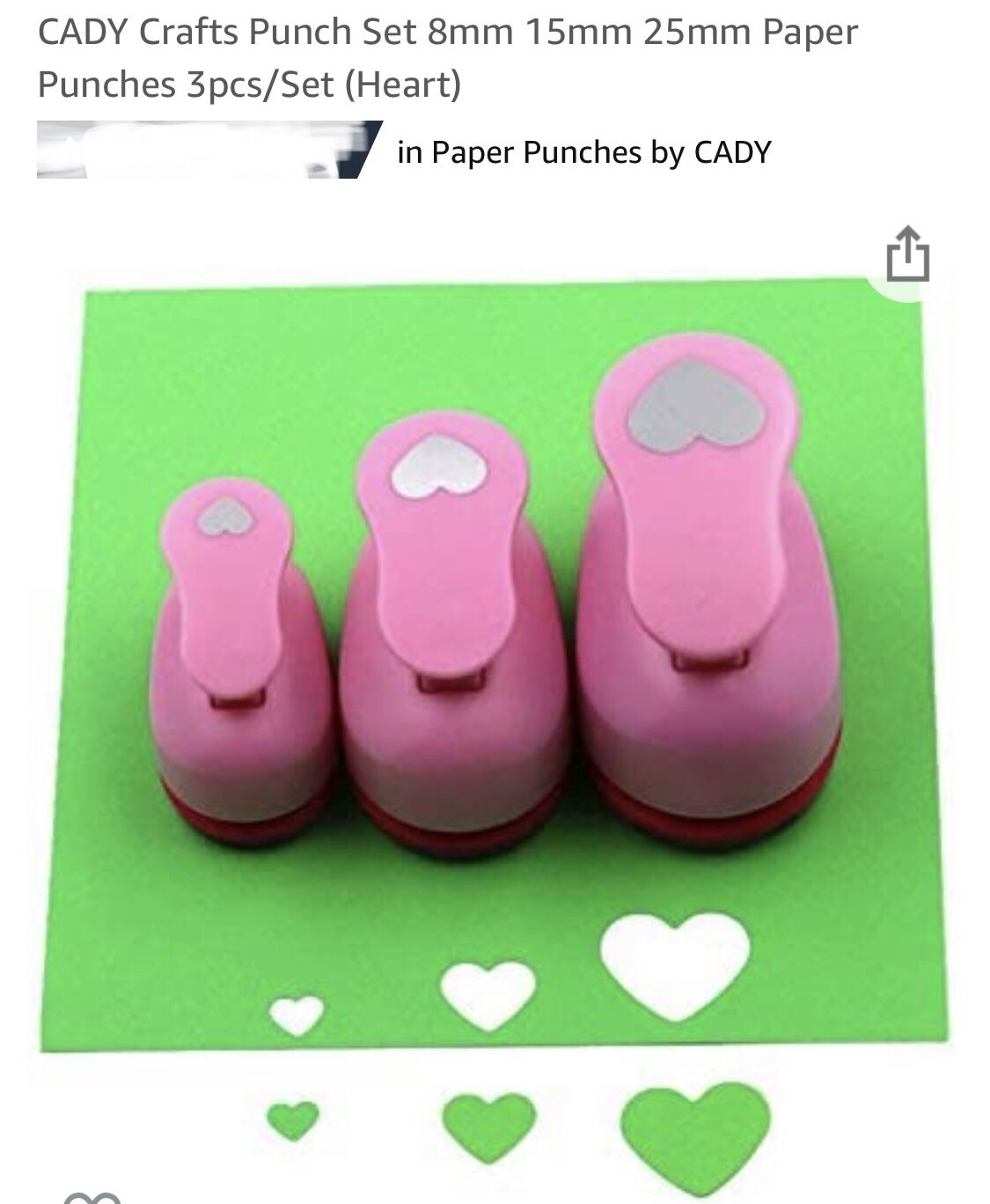 Paper Punch New Never Used Hearts 
