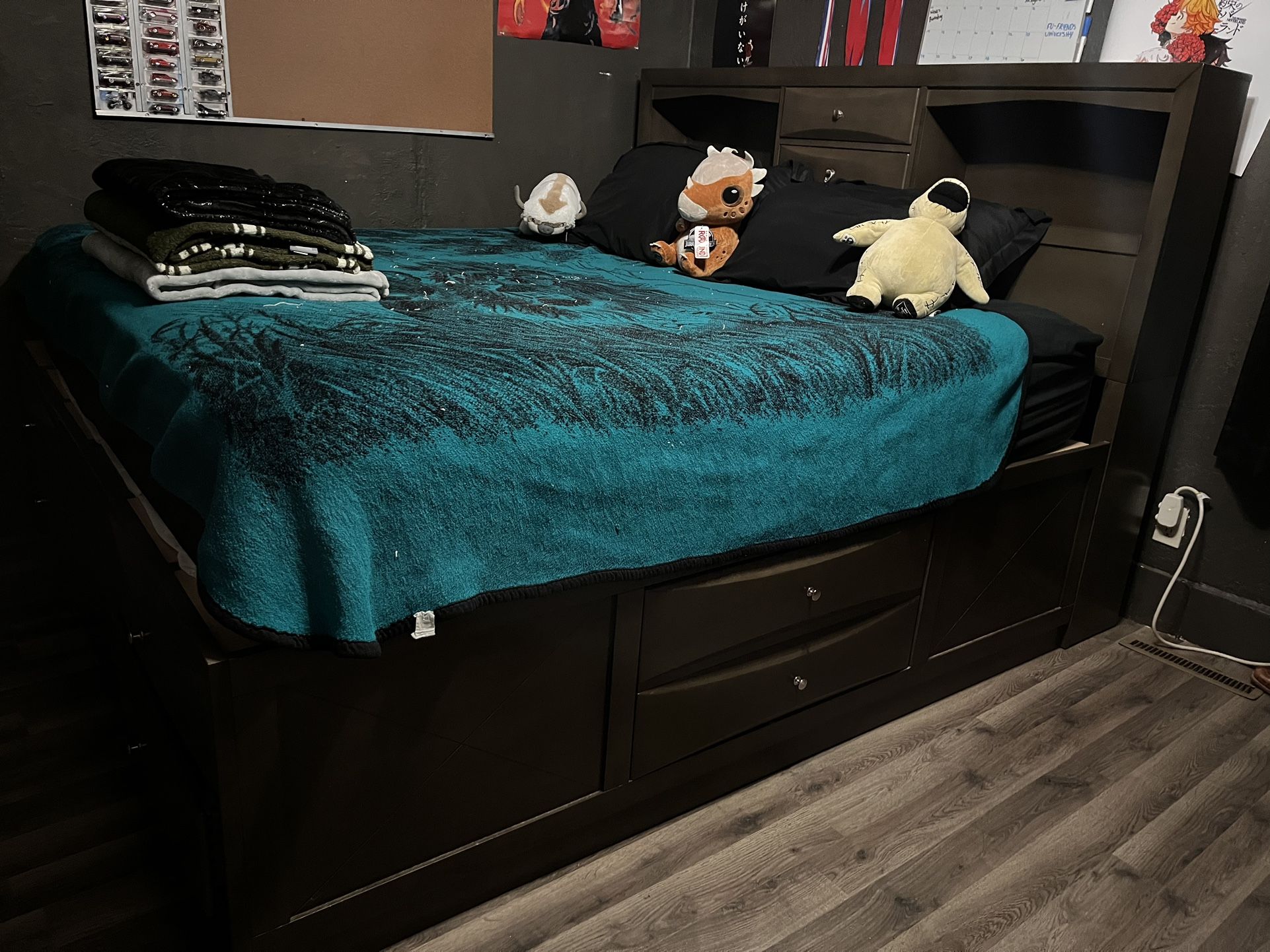 Emily Bookcase Storage Bed King Size