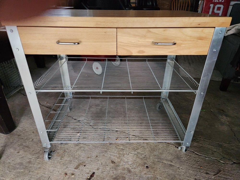 Butcher Block Trolley