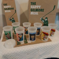 Subways Happy Gilmore 2 Limited Edition Cups W/Lids  And Bags 2 Sets. 