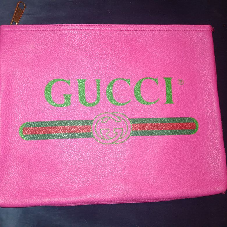 Authentic Pink Gucci Document Carrier