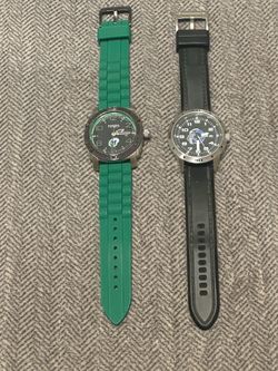 2 Dallas Mavericks Fossil Sport Watches- Both Need A Battery NICE!
