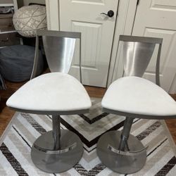 Swivel bar stools Set Of 2, Beige Color