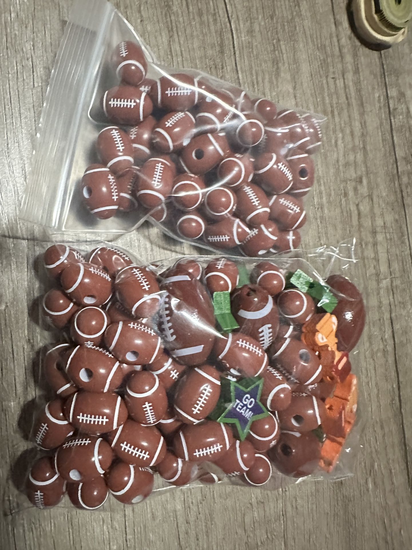 Wood Foot Ball Beads
