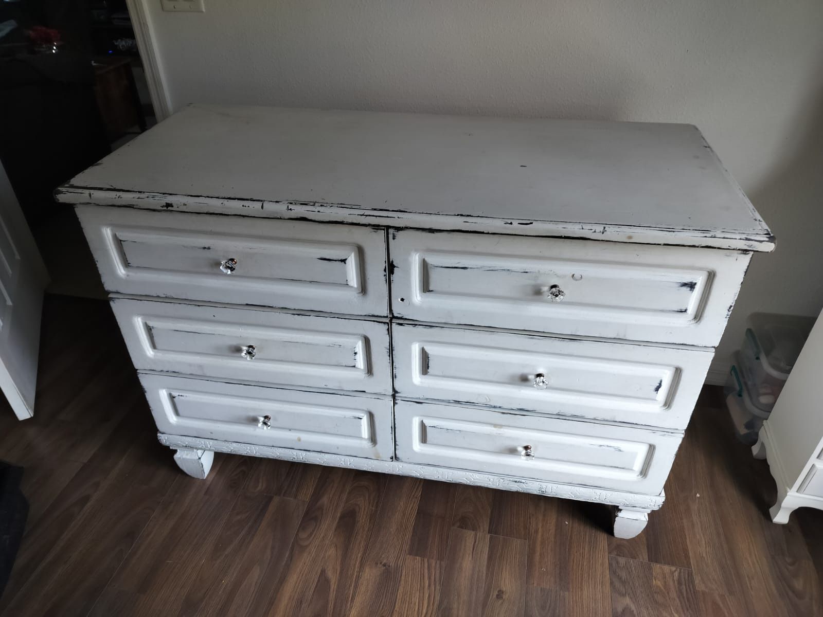 White Dresser Solid  Wood Must Go Now