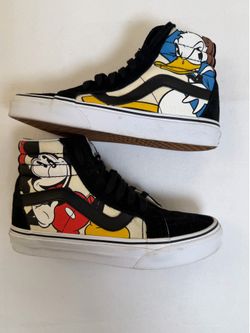 VANS x Disney Sk8-Hi Mickey & Friends Black Sneakers Size 6 Women’s/ Men’s 4.5
