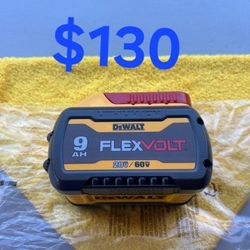 $130 New 9.0ah FLEXVOLT Dewalt Battery 60-Volt / 20-Volt