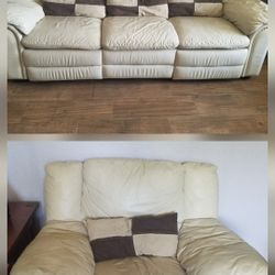 Reclining Couch And Chair - Italian Leather