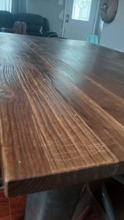 Luxury table  metal and wood