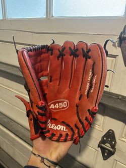 12” Red Wilson A450 Soft LeatherGlove