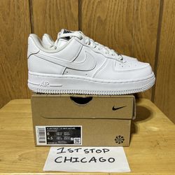 Nike Air Force 1 Low Next Nature White Metallic Grey DC9486-101 Womens 6 NEW