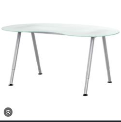 Ikea Kidney glass desk