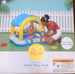 Baby play pool with shade.