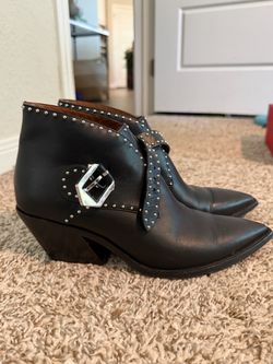 Givenchy Black Leather Studded boots