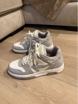 OFF-WHITE Out Of Office "OOO" Low Tops Grey White