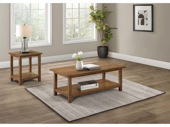Payne Distressed Brown 2-piece Coffee and End Table Set