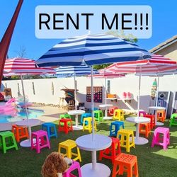 Kids TABLE UMBRELLA STOOLS / CHAIRS