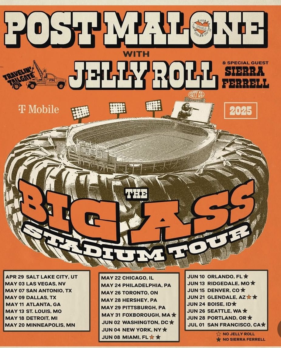 Post Malone / Jelly Roll Tickets 7/1