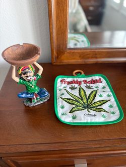 Rasta Figurine(Ash Tray)  & Pot Holder