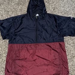 Champion Anorak Windbreaker Jacket XLT Navy Blue Cherry Pie Big and Tall Hoodie