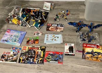 LEGO Bulk lot with minifigures ninjago 70(contact info removed)1 DC Disney Star Wars