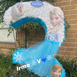 ❄️Frozen piñata grande decorativa💙