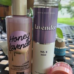 Bath & Body Works Lavender Mist, Champagne Toast Exfolianting Lib Scrub.
Serious buyers 🚨🚨🚨