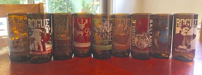Craft Beer Bottle Pint Glasses