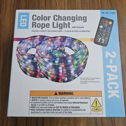 Color Changing  LED Rope Light 2-Pack (18 Feet)
