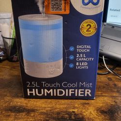 EVERLASTING COMFORT 2.5L Touch Cool Mist Humidifier – Open Box – LED Lights
