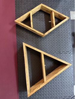 Geometric Wooden Shelves
