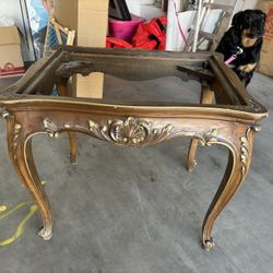 Carved End Table Needs Top Insert