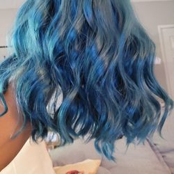 9. Blue Short Wig