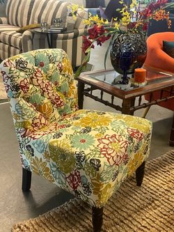 Floral Slipper Chair