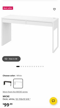 White Desk, IKEA MICKE