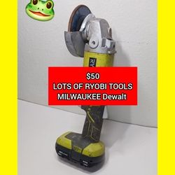RYOBI GRINDER TOOLS DEWALT MILWAUKEE BATTERY CHARGER TOOLS 