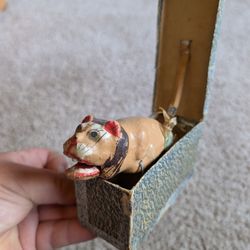 Antique paper mache Surprise tiger in a Box York, PA toy