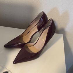 Elegant Burgundy patent Leather Heels 
