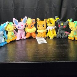 Sitting Pokemon Cuties Eevee Evolutions Plush