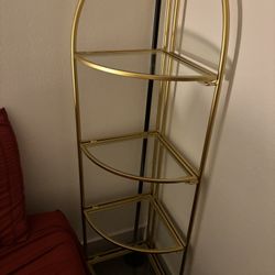 Gold Corner Shelf Stand 