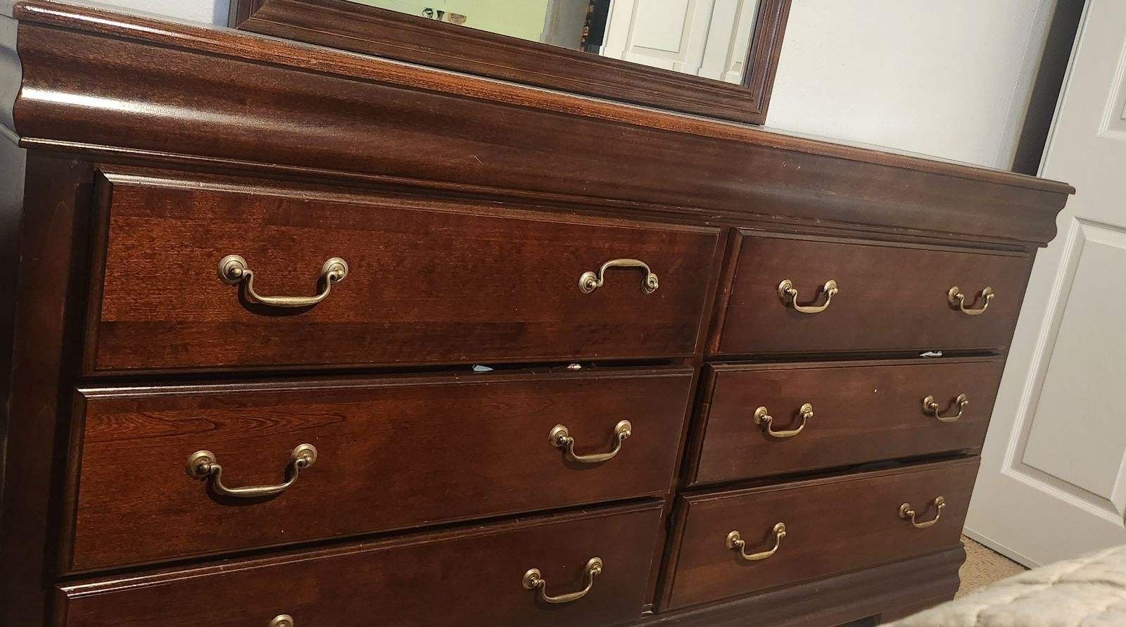 Dresser with mirror